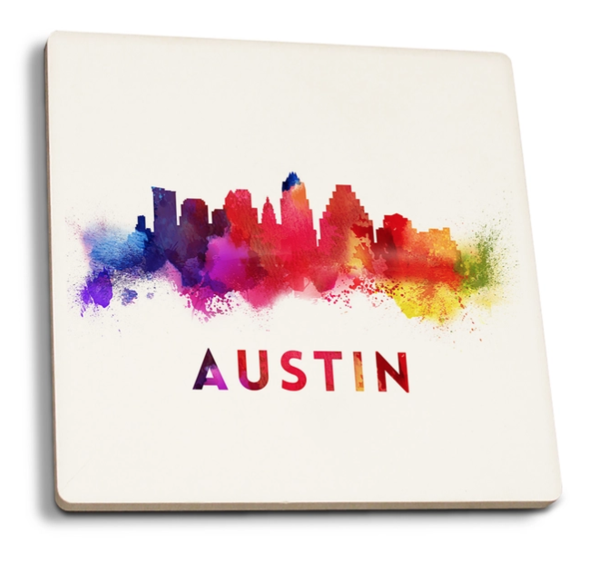 Austin Abstract Coaster by Lantern Press
